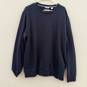 Calvin Klein Navy Crewneck, Men’s XL